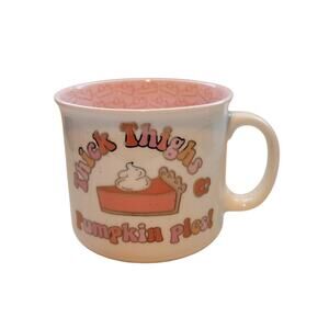 Thick Thighs & Pumpkin Pies Holiday Coffee Mug White Pink Large 20oz